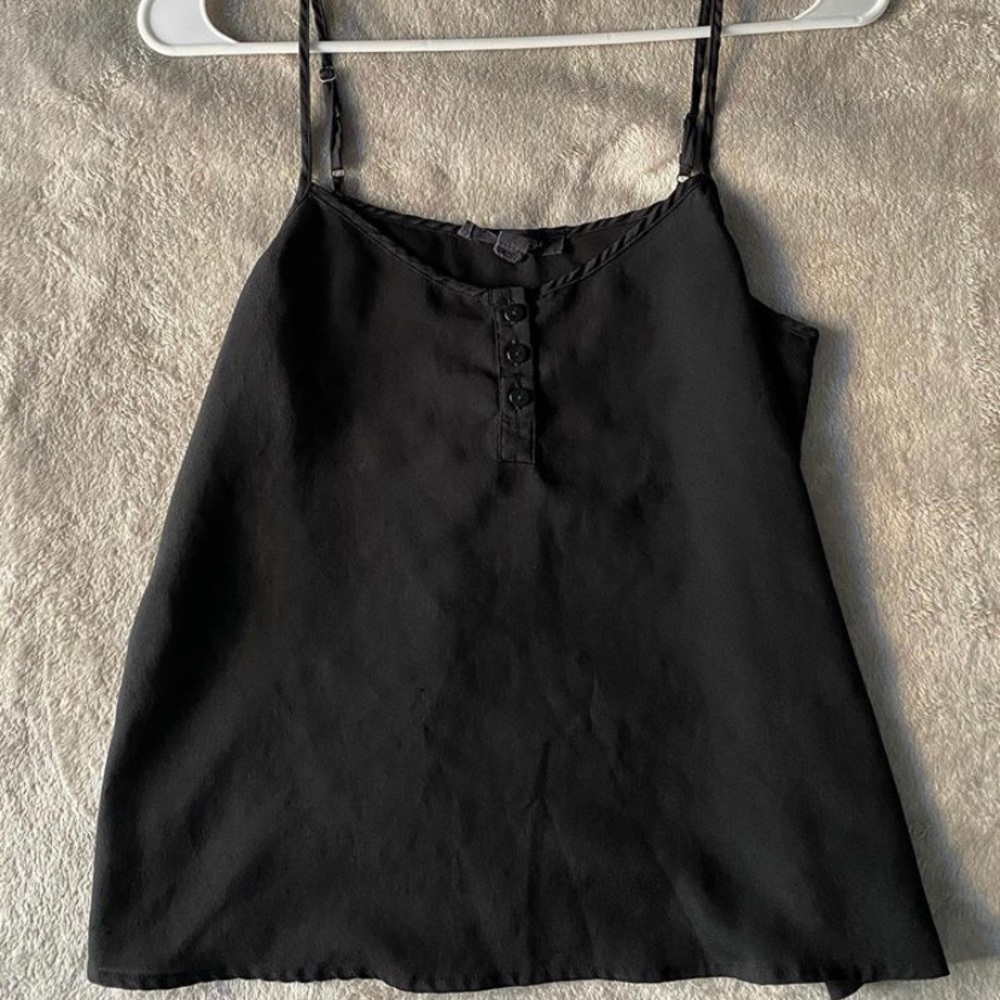 Black chiffon tank top